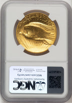 1907 $20 Flat Rim High Relief Double Eagle NGC MS64 (772992001)