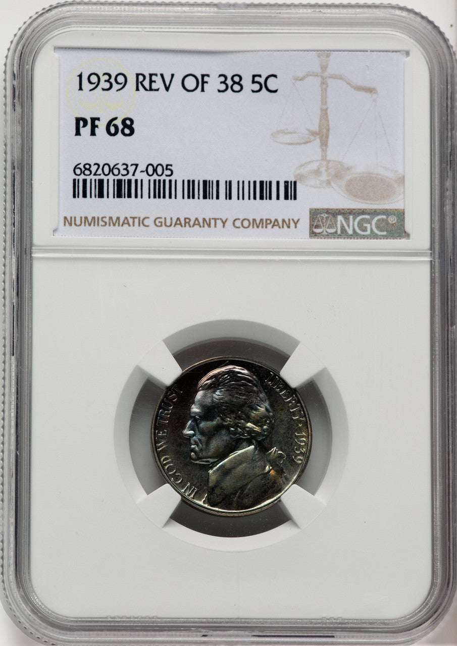 1939 5C Proof Jefferson Nickel NGC PR68