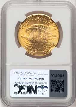 1926 $20 Saint-Gaudens Double Eagle NGC MS66+ (777410074)