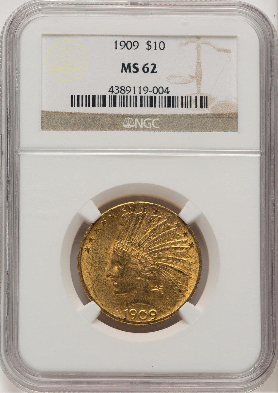 1909 $10 Indian Eagle NGC MS62 (777525138)