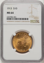 1913 $10 Indian Eagle NGC MS64 (777423017)