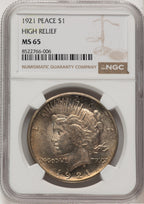 1921 Peace Dollar NGC MS65 (776683009)