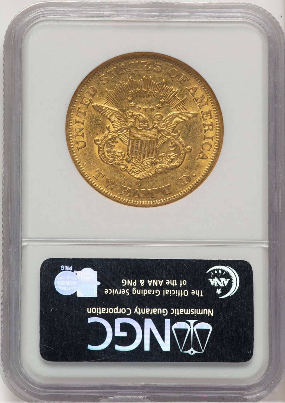 1853-O $20 Liberty Double Eagle NGC AU55