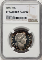 1898 50C Proof Barber Half Dollar NGC PR66