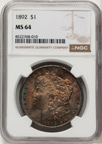 1892 Morgan Dollar NGC MS64 (777130011)