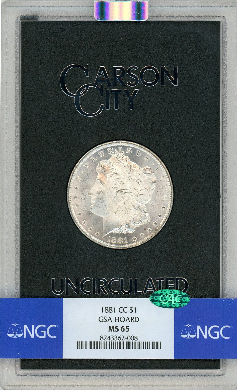 1881-CC GSA Hoard CAC Morgan Dollar NGC MS65
