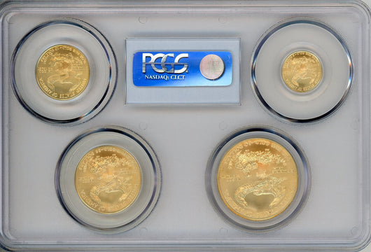 2007-W Gold Eagle Set Blue Gradient Mint Sets PCGS MS70