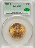1901-S $10 Liberty Eagle CACG MS65 (776672005)