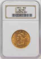 1852 $10 Liberty Eagle NGC AU58 (773720033)