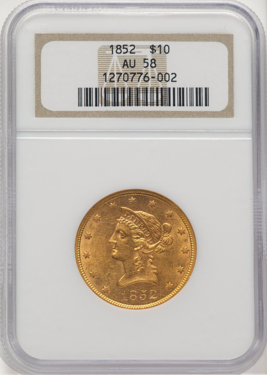 1852 $10 Liberty Eagle NGC AU58 (773720033)