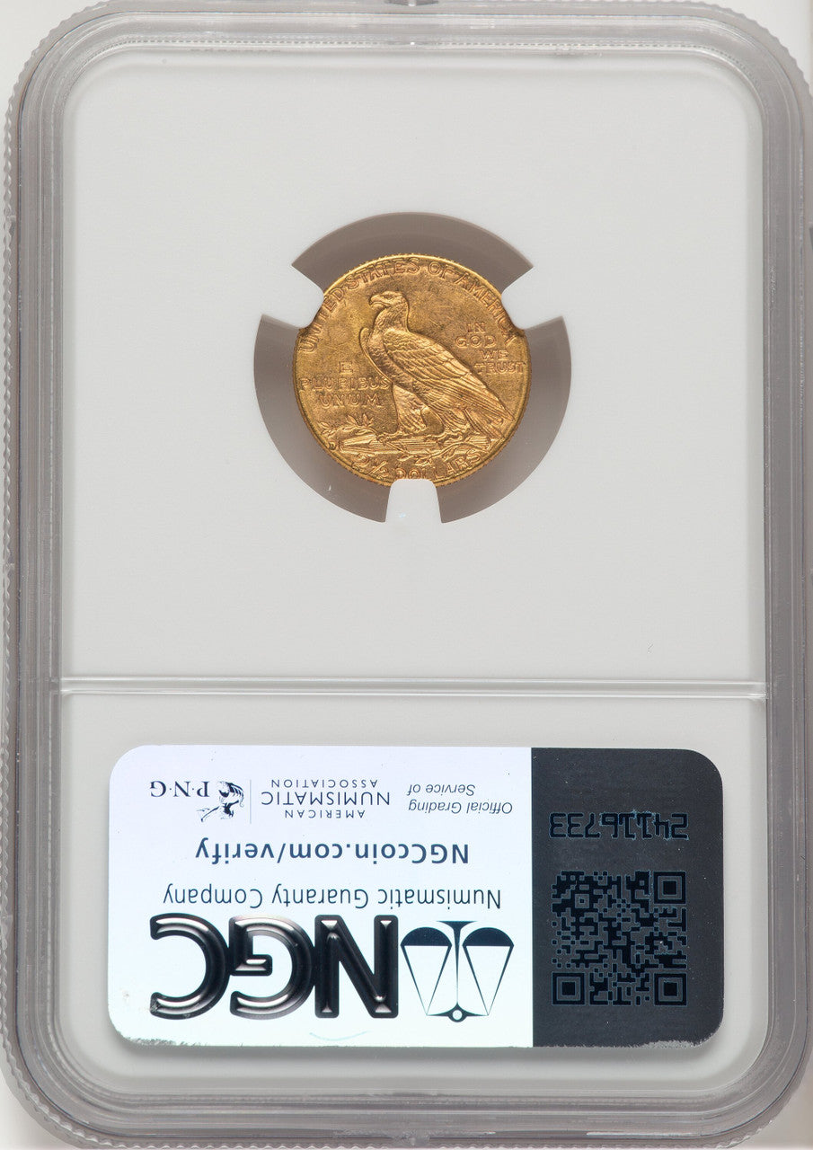 1914-D $2.50 Indian Quarter Eagle NGC MS63 (774824001)