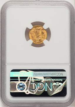 1874 G$1 Gold Dollar NGC MS67+