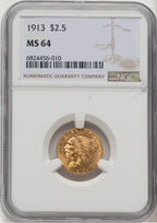 1913 $2.50 Indian Quarter Eagle NGC MS64 (773673012)