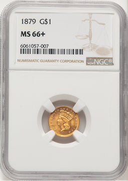 1879 G$1 Gold Dollar NGC MS66+