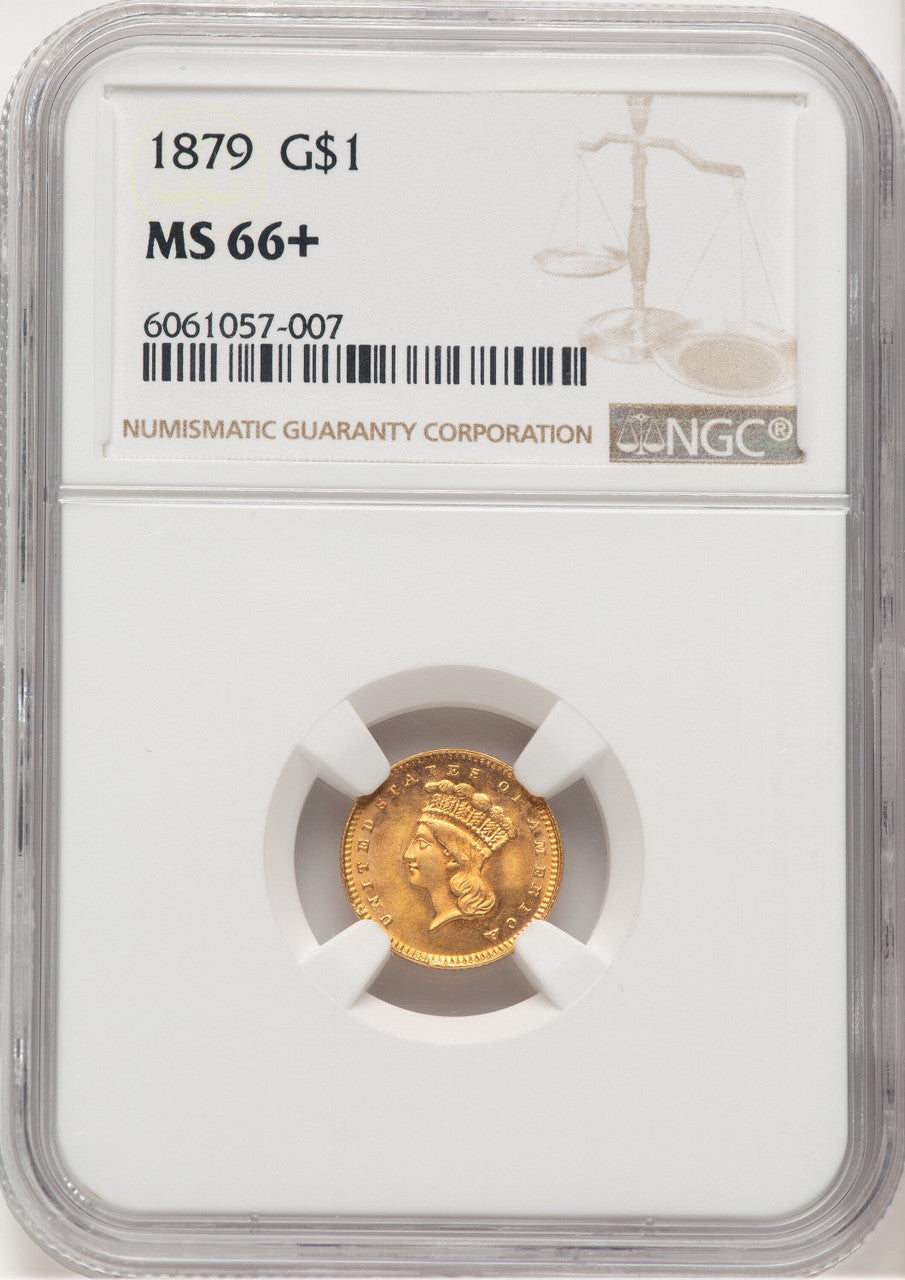 1879 G$1 Gold Dollar NGC MS66+