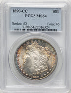 1890-CC Morgan Dollar PCGS MS64 (776657008)