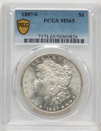 1887/6 Morgan Dollar PCGS MS65 (775159014)
