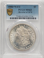 1880-CC Reverse of 1878 Morgan Dollar PCGS MS62