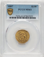 1807 $2.50 Early Quarter Eagle PCGS MS61