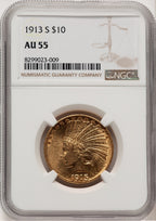 1913-S $10 Indian Eagle NGC AU55 (777425057)