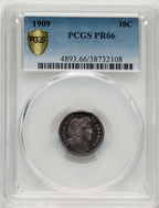 1909 10C Proof Barber Dime PCGS PR66