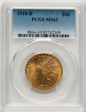 1910-D $10 Indian Eagle PCGS MS63 (171479003)