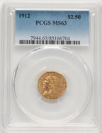 1912 $2.50 Indian Quarter Eagle PCGS MS63 (777472026)
