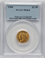 1909 $2.50 Indian Quarter Eagle PCGS MS64 (777531004)