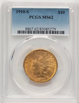 1910-S $10 Indian Eagle PCGS MS62 (777525136)