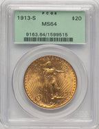 1913-S $20 Saint-Gaudens Double Eagle PCGS MS64 (777575028)