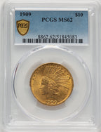 1909 $10 Indian Eagle PCGS MS62 (171478004)