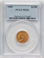 1909 $2.50 Indian Quarter Eagle PCGS MS63 (777754010)