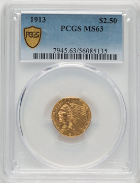 1913 $2.50 Indian Quarter Eagle PCGS MS63 (777633010)