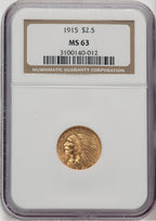 1915 $2.50 Indian Quarter Eagle NGC MS63 (777754012)