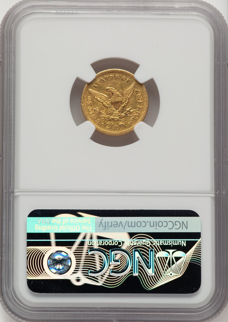 1859 $2.50 Old Rev. Liberty Quarter Eagle NGC AU53 (777550008)