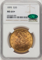 1895 $20 CAC Liberty Double Eagle NGC MS64+