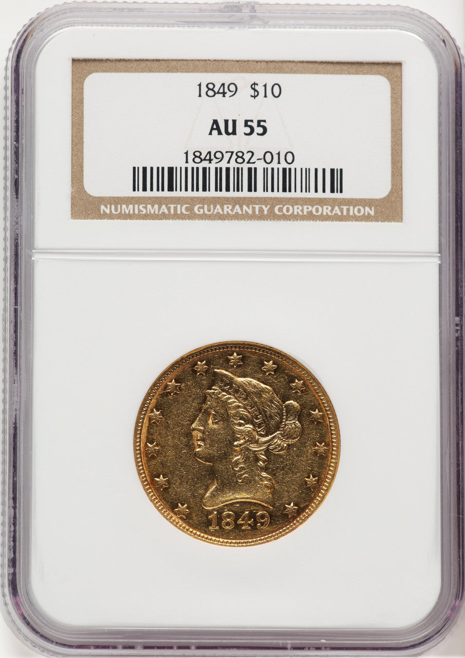 1849 $10 Liberty Eagle NGC AU55 (777525108)