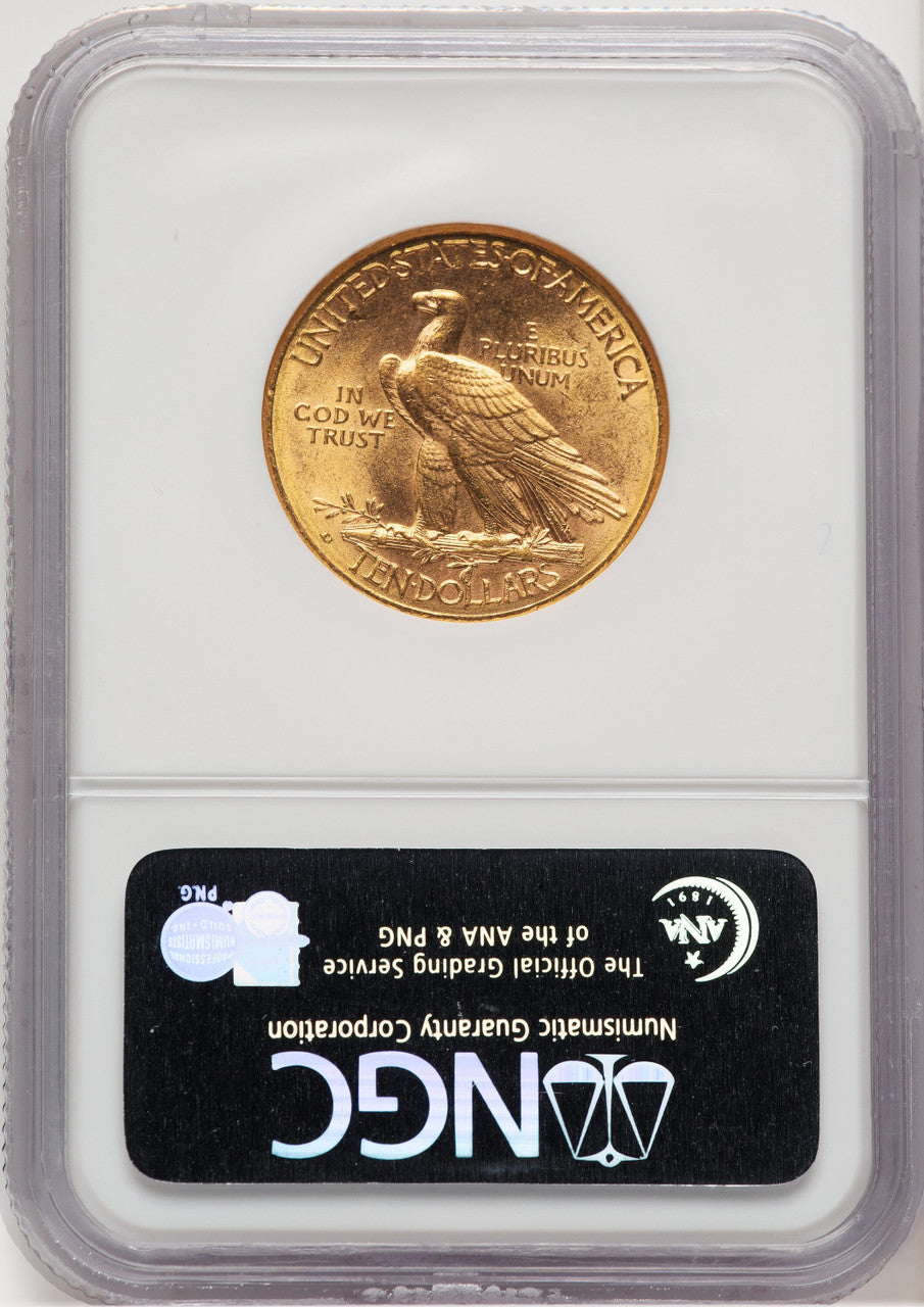1910-D $10 Indian Eagle NGC MS62 (777525128)