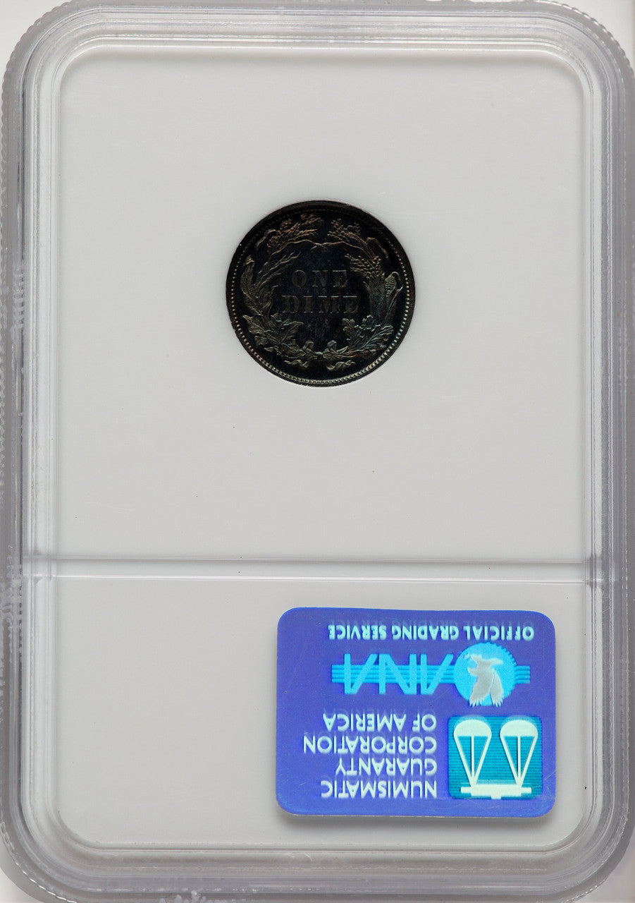 1881 10C Proof Seated Dime NGC PR65