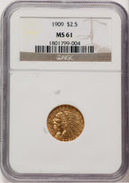1909 $2.50 Indian Quarter Eagle NGC MS61 (521126024)