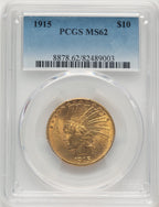 1915 $10 Indian Eagle PCGS MS62 (777525130)
