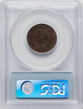 1864 Small Motto BN CAC Two Cent Pieces PCGS MS64