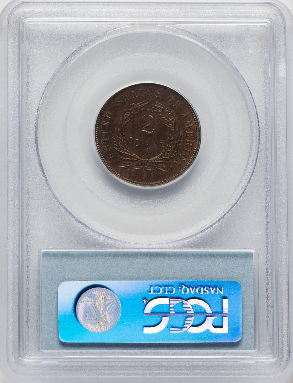 1864 Small Motto BN CAC Two Cent Pieces PCGS MS64