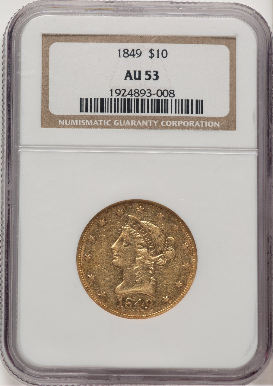 1849 $10 Liberty Eagle NGC AU53 (777675004)
