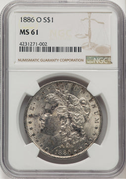 1886-O Morgan Dollar NGC MS61