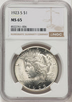 1923-S Peace Dollar NGC MS65 (520939007)