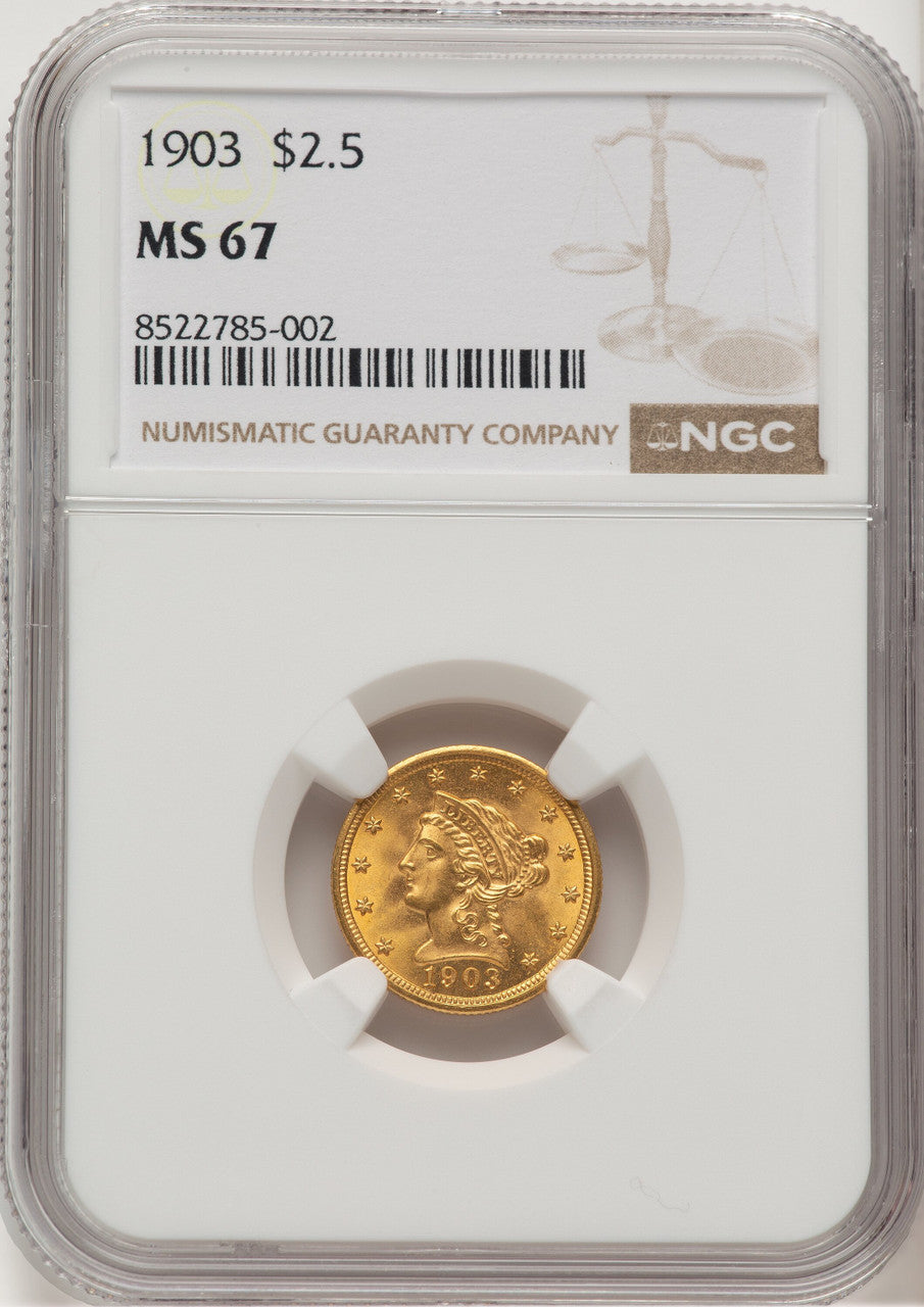 1903 $2.50 Liberty Quarter Eagle NGC MS67 (776703016)