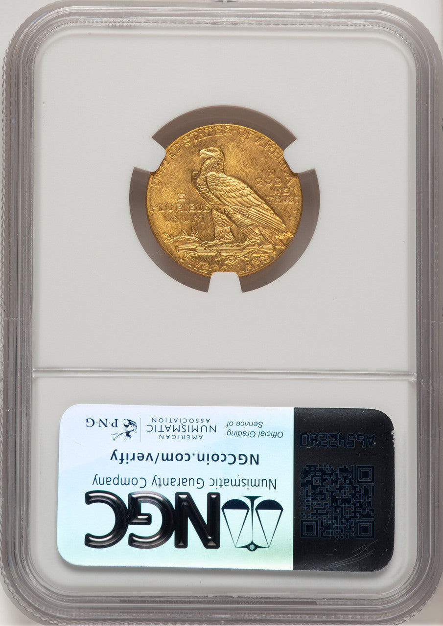 1914 $5 Indian Half Eagle NGC MS64