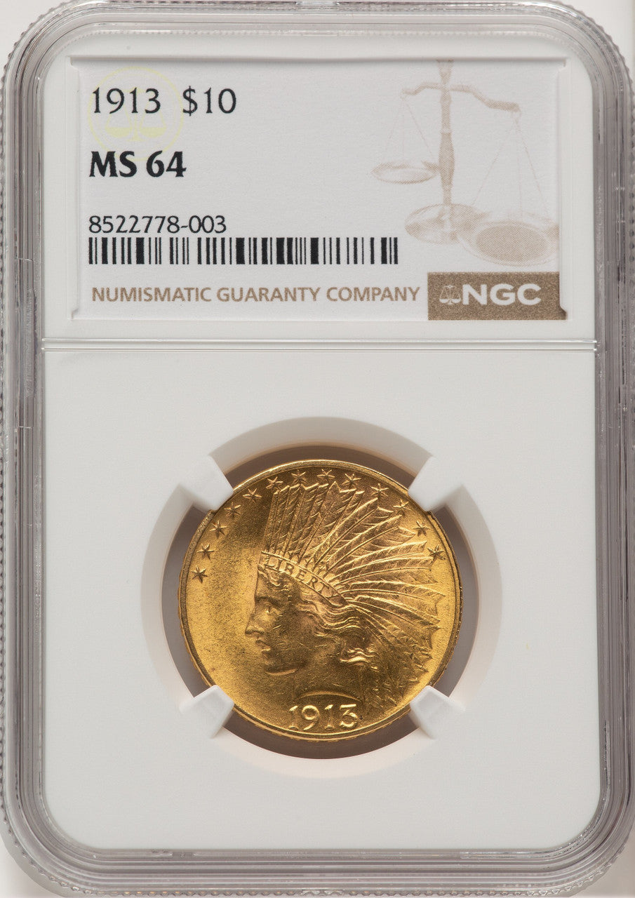 1913 $10 Indian Eagle NGC MS64 (506643007)