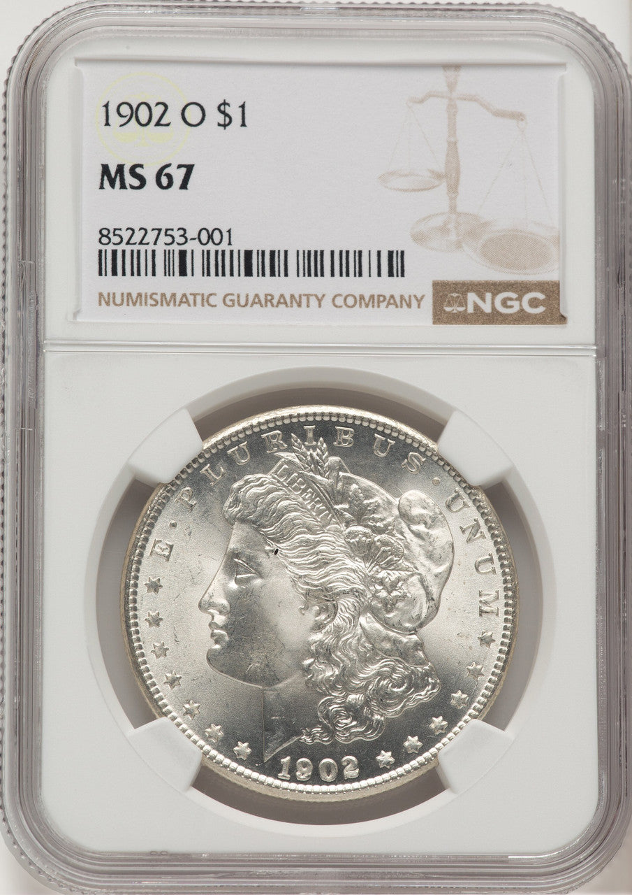 1902-O Morgan Dollar NGC MS67
